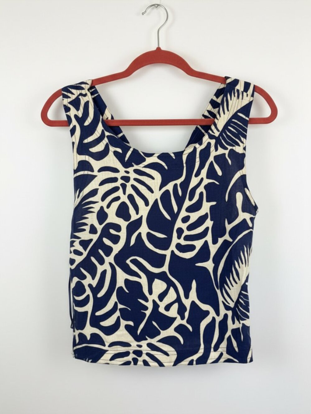 Rose + Olive Botanical Criss-Cross Back Crop Top Vacation Resort Cottagecore